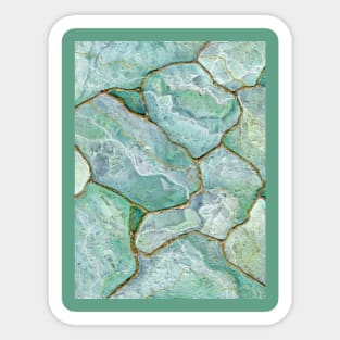 Celadon Jade Green Kintsugi Quartz Sticker